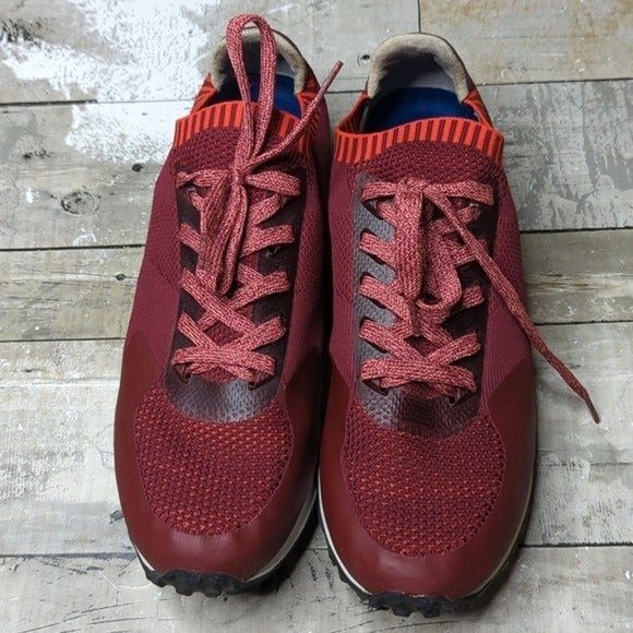 The greats Flyknit maroon orange lace up sneakers - Picture 2 of 8